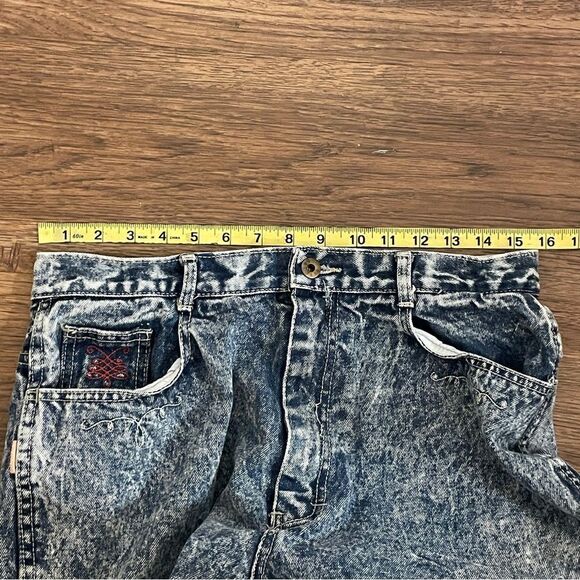 Vintage Gitano 80’s Ultra High Waist Tapered Leg Acid Washed Jeans Size 16 - Picture 6 of 11